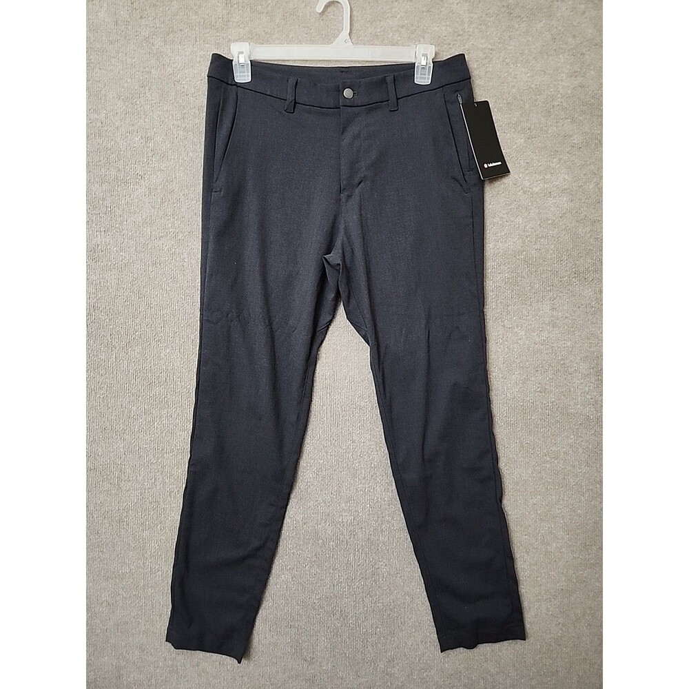 Lululemon Commission Pant Slim Mens 34x31 Wool Gray Slate Travel Office NEW